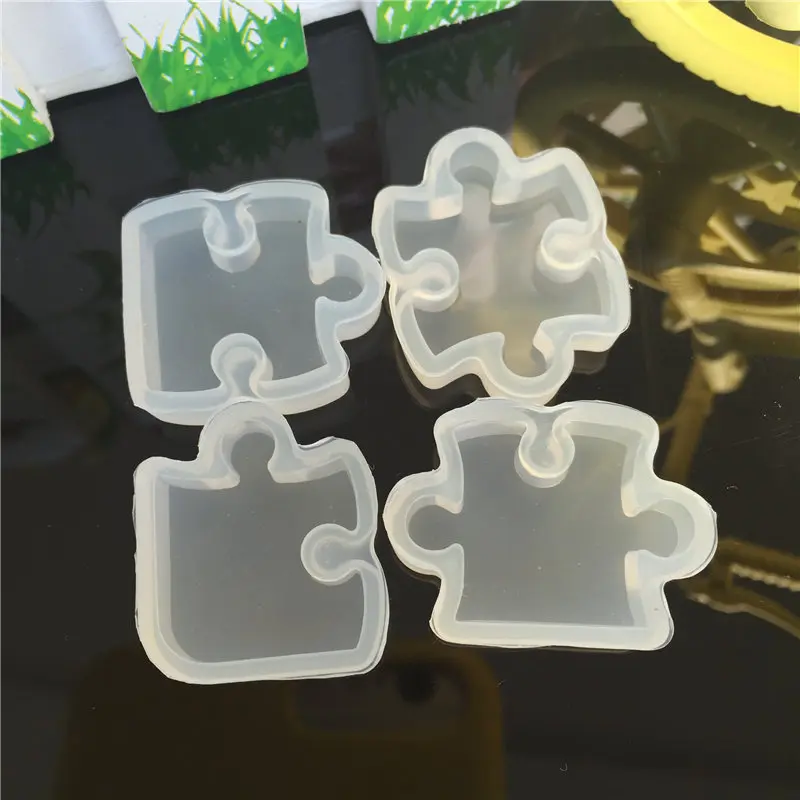 

1pc puzzle pieces silicone epoxy resin mold, Random