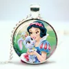 Princess Snow White and Berry Necklace Glass Photo Cabochon Necklace