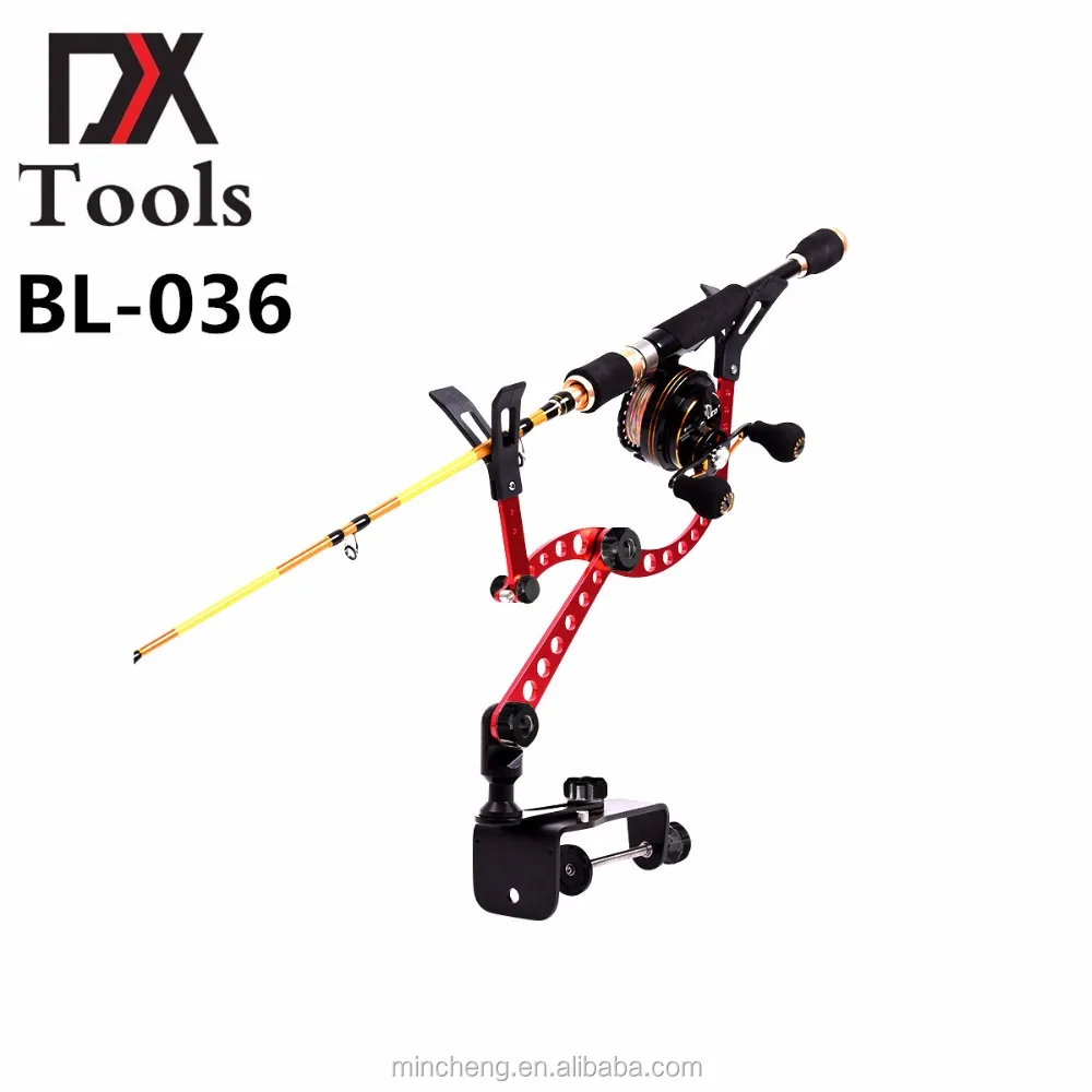 

Fishing Boat Rods Holder Adjustable Fishing Rod Racks Folding Holder, Black/red