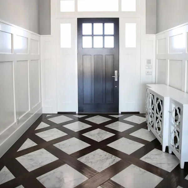 Newstar White Marble Cheap Decorative Stone Bathroom Floor Tile