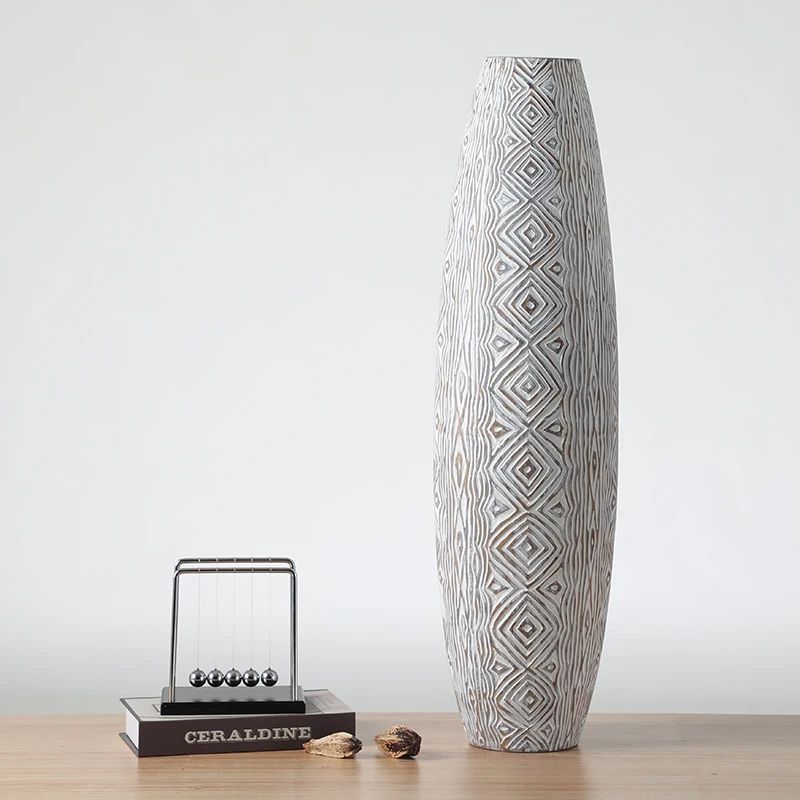 New White Modern Living Room Wholesale Resin Tall Decorative Floor