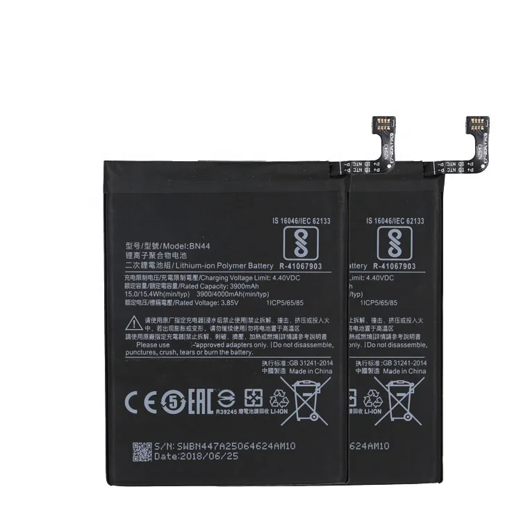 BN44 manufacturer 3.85V 3900mAh Replacement Li-polymer Battery FOR Xiaomi Redmi 5 Plus