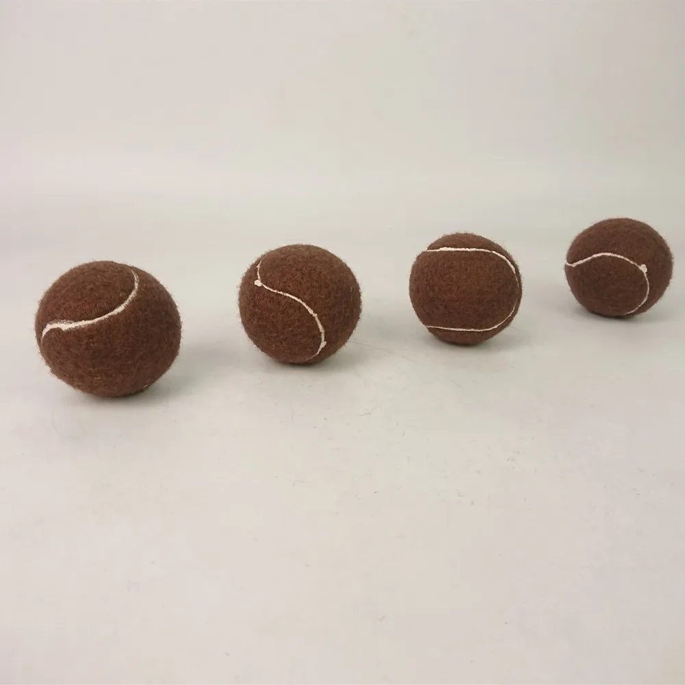 2019 Custom Logo Brown Color 2.5 Inch Precut Tennis Ball For Chairs