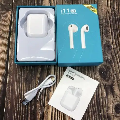 

i11 Tws Blue tooth Earphones Wireless Earphone 5.0 Earbuds Touch Control Headset for All Smart Phone, White