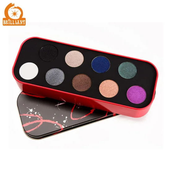
Empty rectangular cosmetics brush metal tin box for makeup kit 