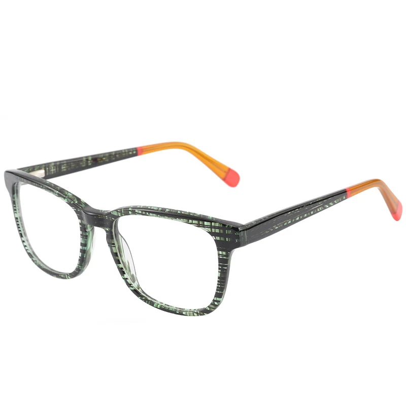 

Transparent Pattern Front Double Color on Temple Acetate Eyewear