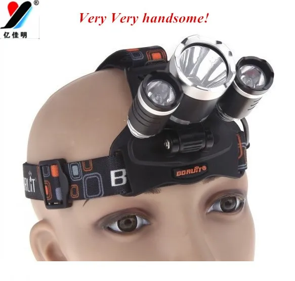 emergency power supply rechargeable zoomable flashlight headlamp YJM-T1