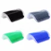 Pet Wall Corner Massage Hair Shedding Brush Comb Grooming Cat Self Groomer with Catnip Pouch