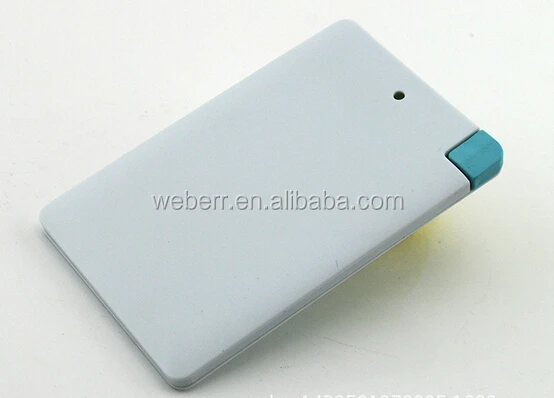 Hot selling customized LOGO slim credit card power bank 2500mah