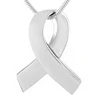High polished stainless steel cremation lockets ribbon shape ashes holder
