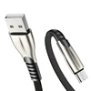 Factory custom zinc alloy data cable usb nylon cable red/white usb flat ribbon cable