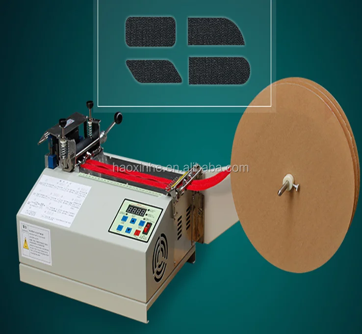HX986A New cheapest zipper label hook and loop cutting machine