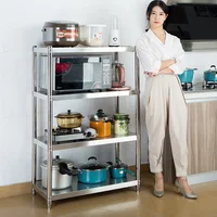 

Commercial Stainless Steel Kitchen Storage / Adjustable Kitchen Shelf/ Kitchen Microwave Rack