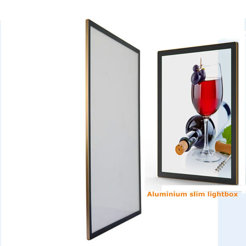 Custom outdoor aluminum LED illuminated display business signs advertising light packaging box