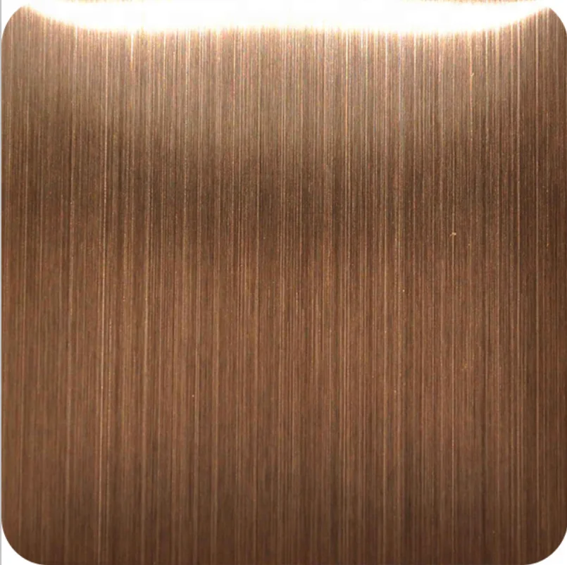 
316L Hairline rose gold stainless steel sheet 