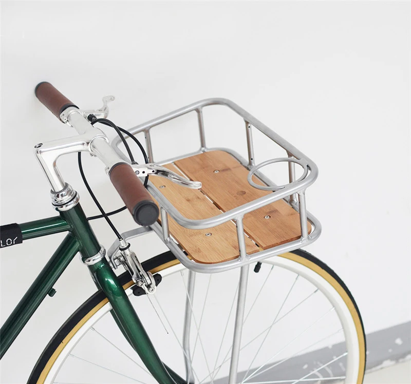 

Rode Bicycle Aluminum Alloy Bicycle Basket Bike Accessories Retro Bike Basket