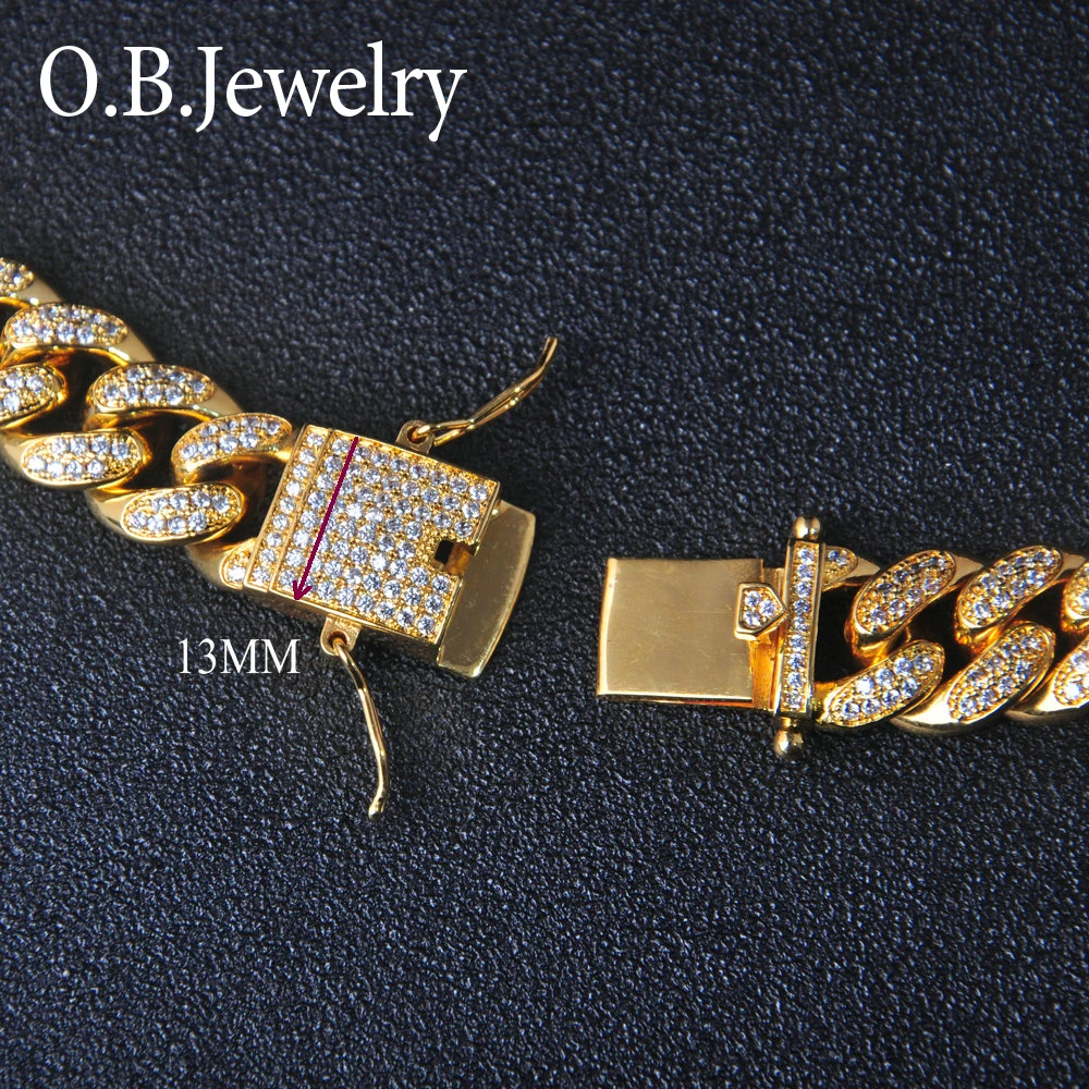 Ob Men's Jewelry Custom Cuban Chain Saudi Arabia Jewelry High Quality