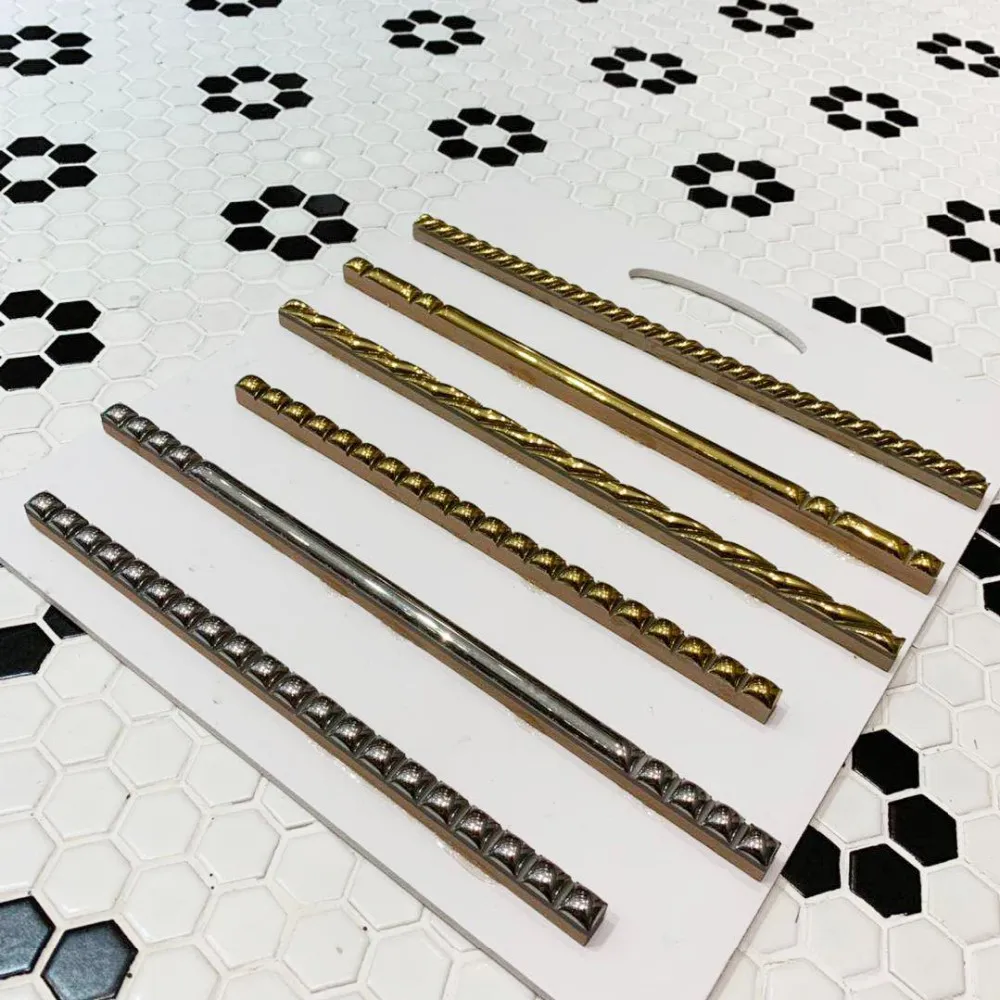 Interior Decoration Ceramic Pencil Border Tile With Gold 2*60cm Buy