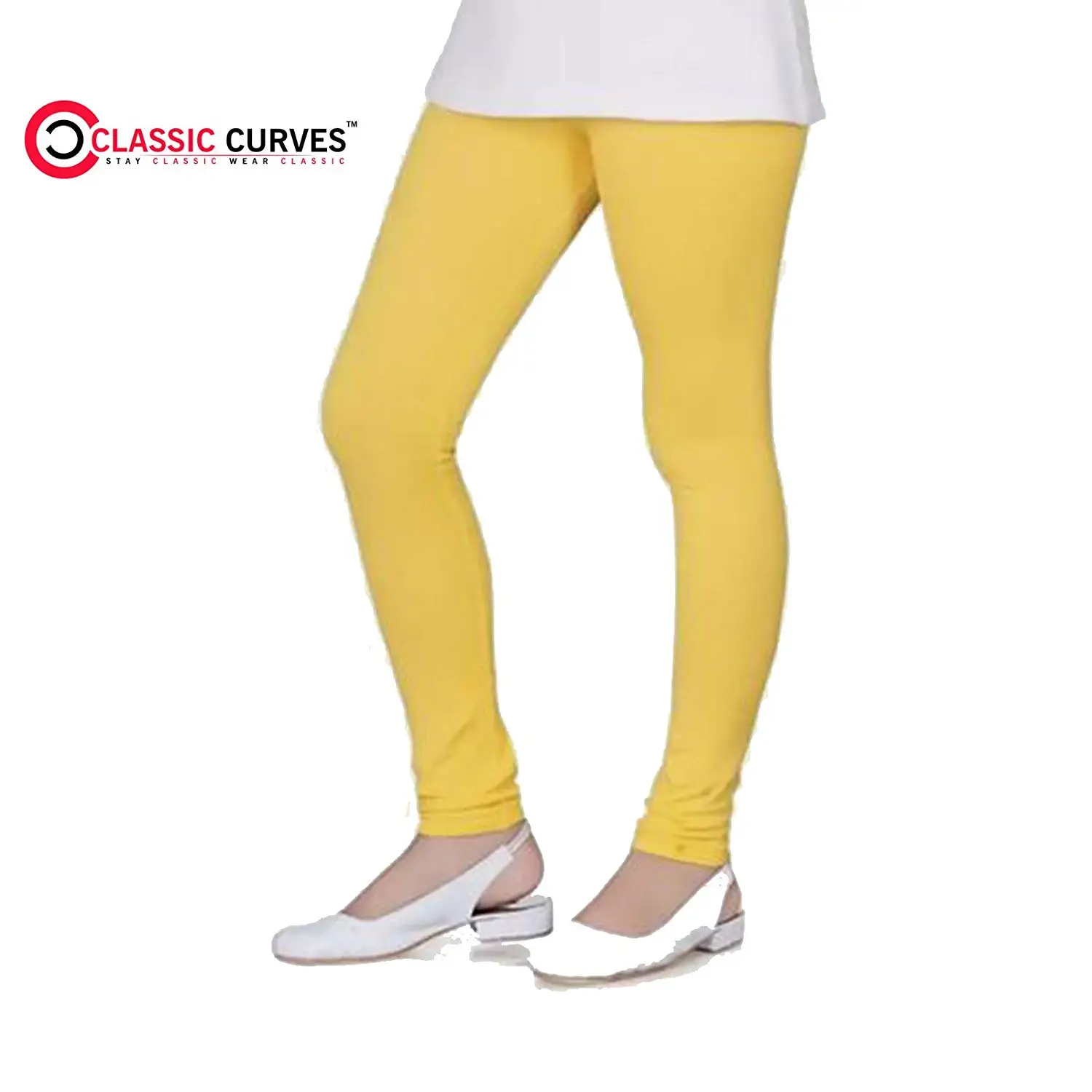 Pack of 2 /_Beige::Green Indistar Girls Super Soft Ankle Length Cotton Lycra Leggings