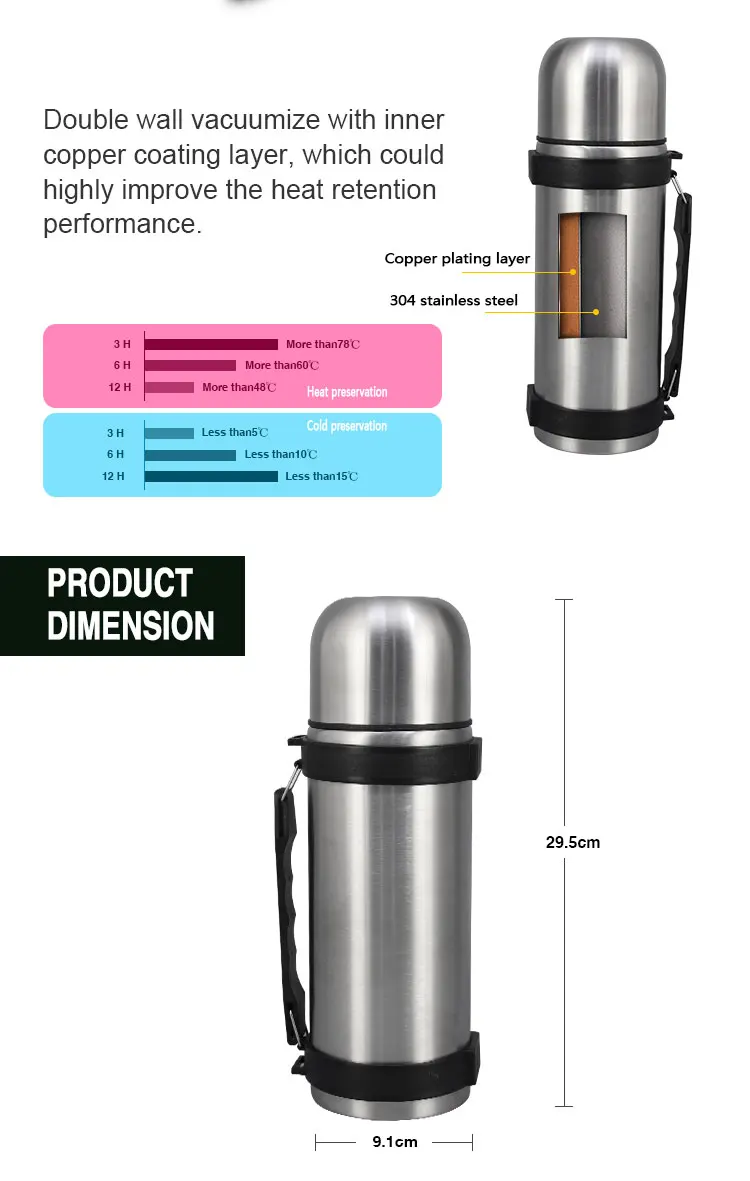 Thermos 1000ml Stainless Steel Vacuum Soup Flask With Handle Buy
