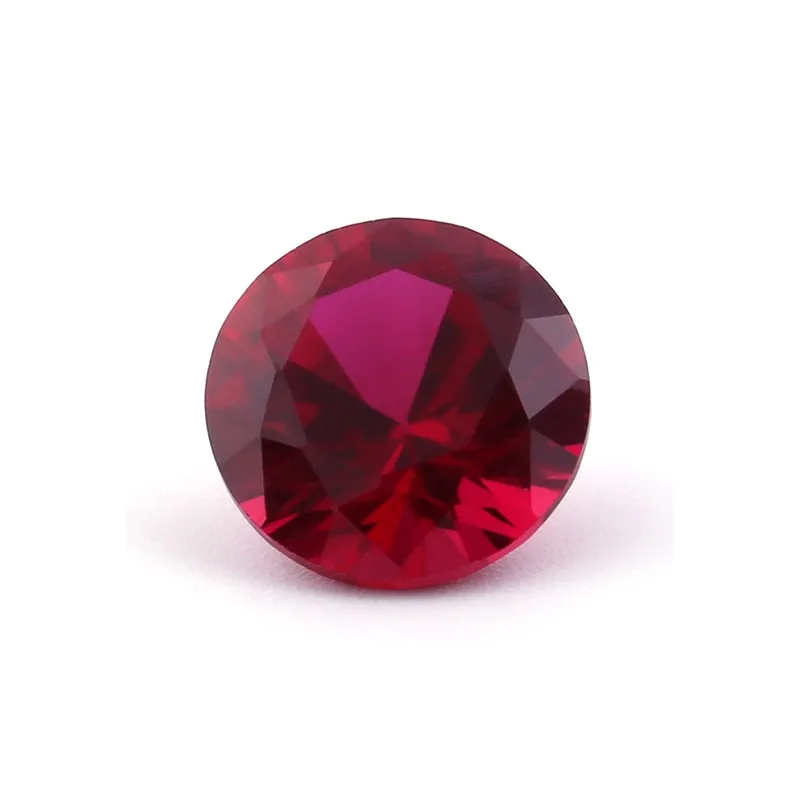 

Thriving Gems hot selling synthetic corundum gemstone round cut ruby stone