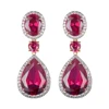 2019 New Hot Selling Fashion Crystal Drop Earring For Women Ruby ellipse Drop Earring