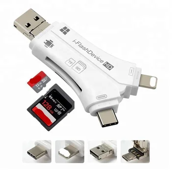 4 In 1 Sd Card Adapter Card Reader With Micro Usb Type C Usb