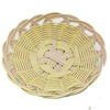 Custom Cheap Hotel Catering Washable Food Grade Plastic Rattan Basket , Handcraft Ingot Type Restaurant Food Gift Basket