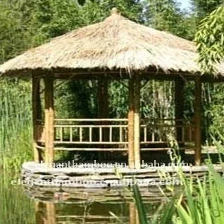 Bamboo Gazebo &amp; Pavilion With Thatch Roof Bg-08 - Buy ...