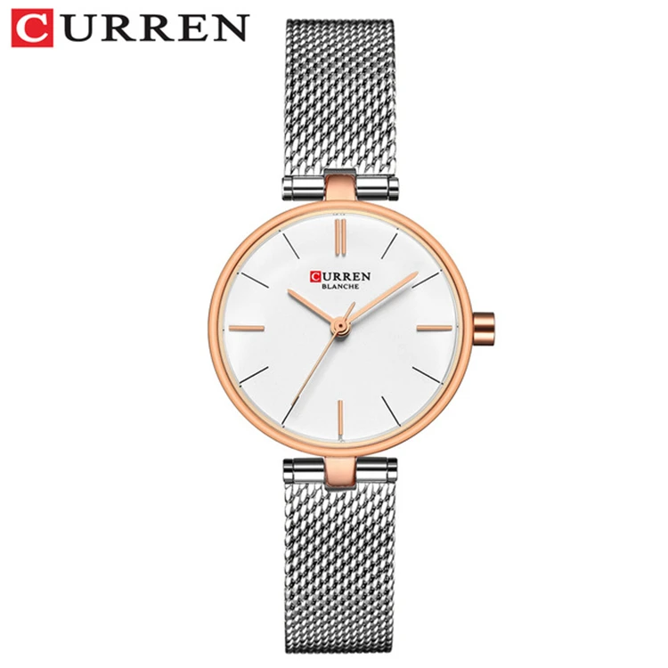 

CURREN 9038s Stainless Steel Mesh Strap Watches Women's Quartz Watch Gold Bracelet Wristwatch Female Clock Ladies Dress Watch