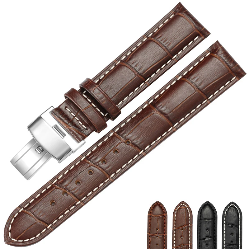 

Hot sale Stainless steel buckle Handmade Genuine Leather Nato Watch Band Vintage Style Watch Strap Band, Black