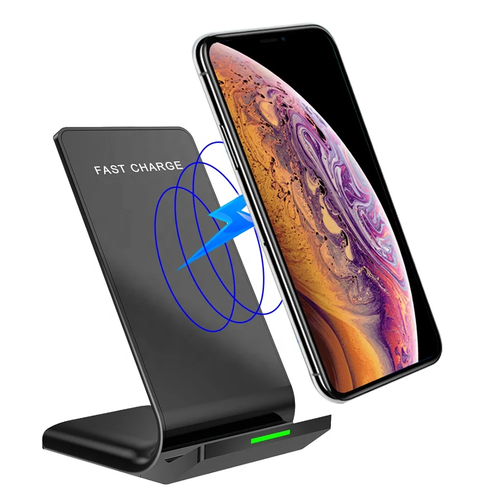 Amazon Hot Sell Universal Wireless Charger 10W Fast Qi Wireless Charging Pad For Smart Mobile Phone With Dock Non-Slip Pad