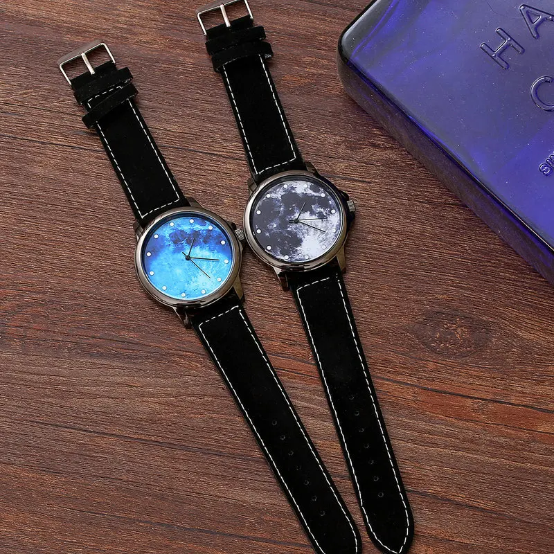 

Free shipping couple watches pair men and women star sky wrist Watch QW17