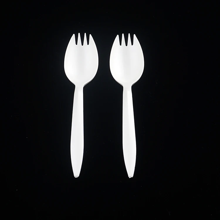 

6 inch disposable eco-friendly biodegradable fork spoon, White