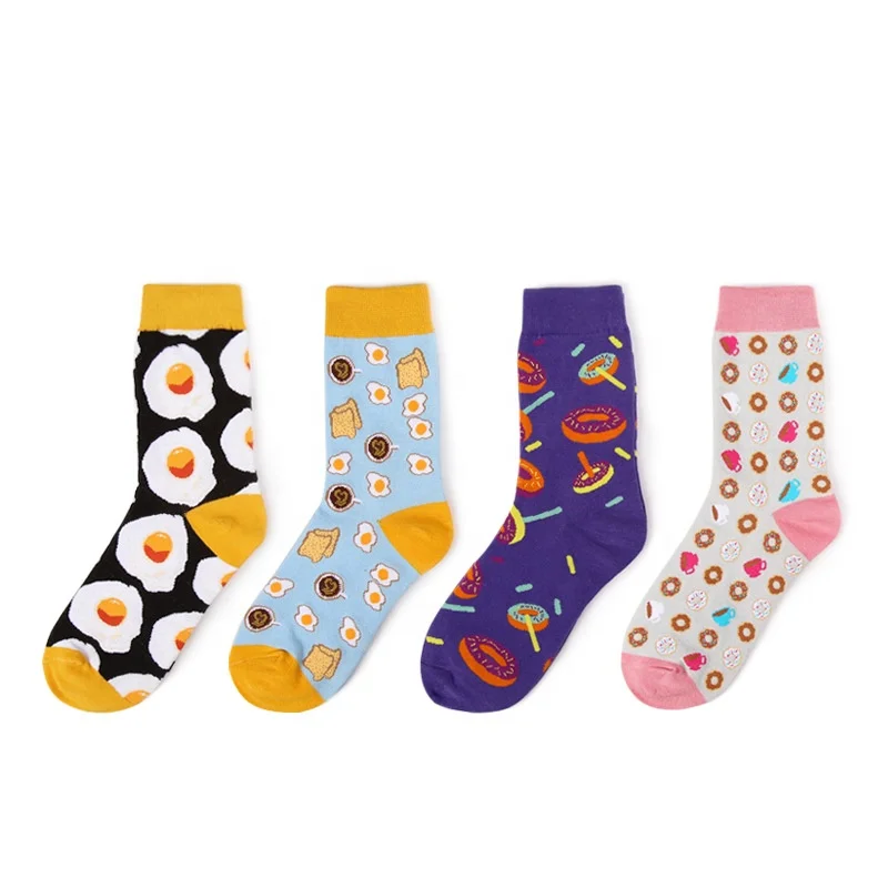

Yiwu Wholesale Ladies Funny Socks Cotton Cartoon Crew Socks for Women