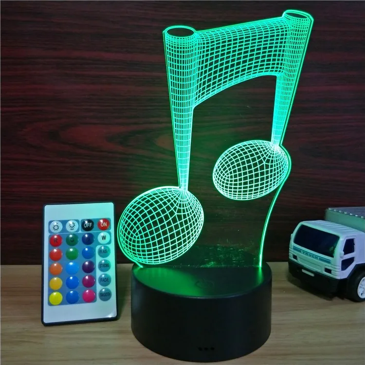 Custom Design Led  Night Light Creative 3d Lamp Music 