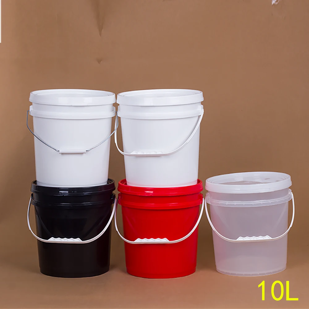 
black White transparent kids toys packing pp plastic beach bucket 1 to 10 liter with lid with handle printing 