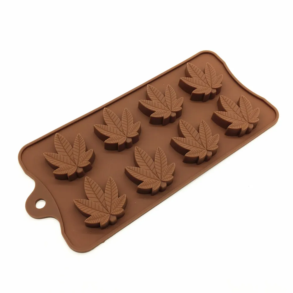 

Nonstick Flexible Marijuana Leaf Silicone Jello Candy Chocolate Mold, All colors from pantone sheet