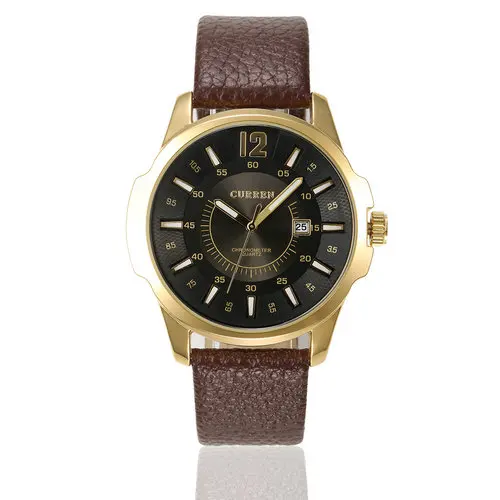 

Curren 8123 Luxury Brand Man Wristwatch Fashion Casual Leather Strap Men Quartz-Watch Date Calendar Male Clocks Hot Sale Hour, 6 color for you choose