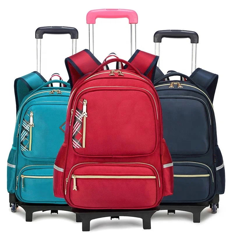 Wholesale Children School Trolley Bag Kids Wheeled Backpacks Girl Boy Trolley Bag School Bag