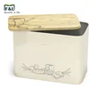 Factory price portable bread storage box camping picnic bread bin outdoor with bamboo lid