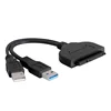 USB 2.0 Male To Sata 22 Pin Converter Adapter Cable 2.5 Inch