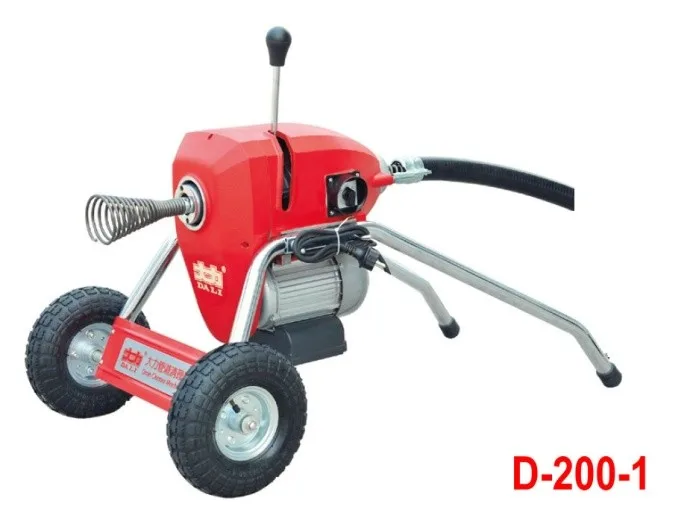 D200 Electric Sectional Pipe Drain Cleaner/auger Drain Jetting Machine