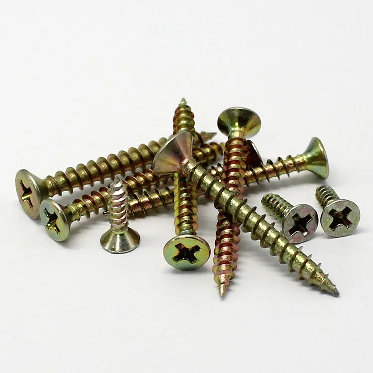 
M3.5 M4 M5 Color Zinc Coarse Thread Chipboard or Particleboard Needle Point Screws 