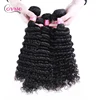 2019 Standard Brazilian Virgin Human Hair Deep Wave 100% Remy Human Hair Weave Bundles Natural Black Connie Virgin Hair Weft