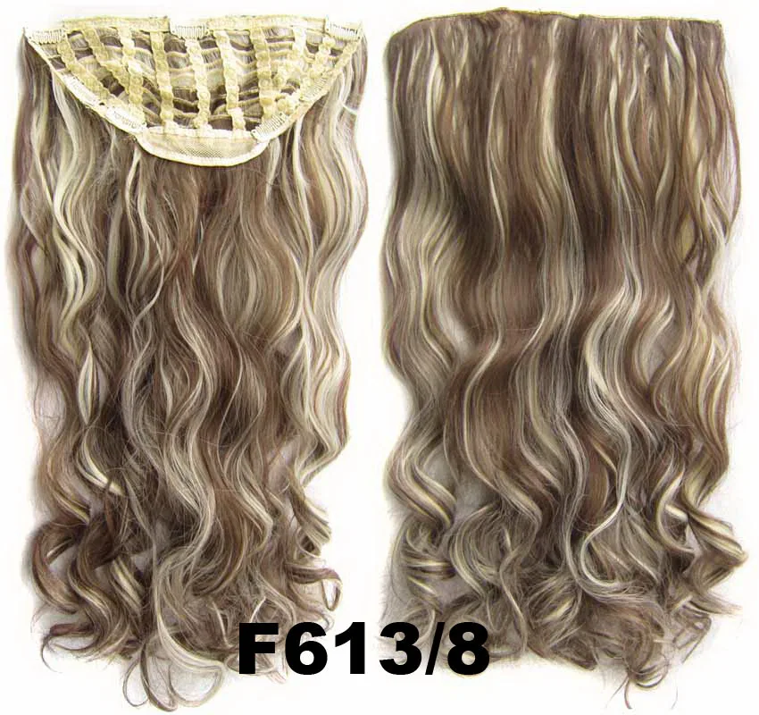 

7pcs clip in hair extension Women's Synthetic Hair Half Wig Wavy Long Synthetic Hair Wig