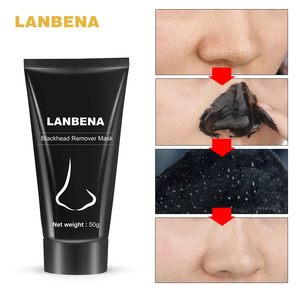 

LANBENA Acne Blackhead Peeling Black Mask Peeling Face Care Treatment Nose Blackhead Deep Cleansing Skin Care 50g
