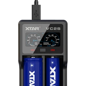 XTAR VC2S 3.7 volt Li-ion 18650 20700 21700 vape 1.2 Volt NiMH and NiCD LCD universal battery charger
