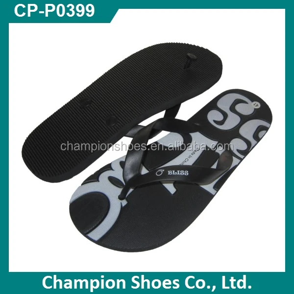 Rubber PE EVA Man Slipper with Custom Logo Design