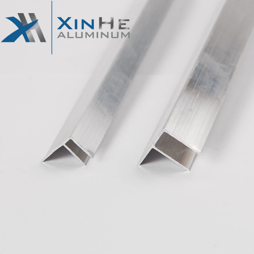 6061 6063 T5 T6 Silver Anodized Aluminum Profile Angle Trim 100mm Sizes